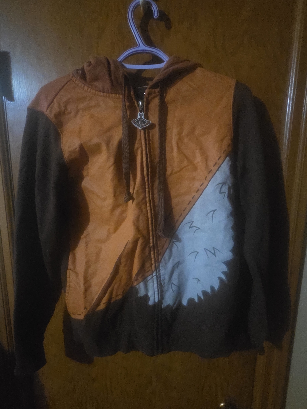 Star Wars Two-Tone Brown & Orange Hooded Zip Jacket